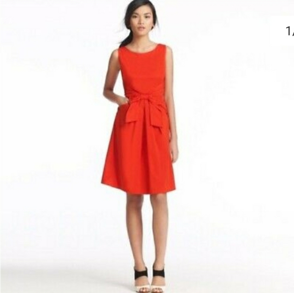 Kate spade jillian cotton bow waist dress. Sz 8